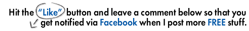 Hit the like button to be notified via Facebook of FREE stuff!